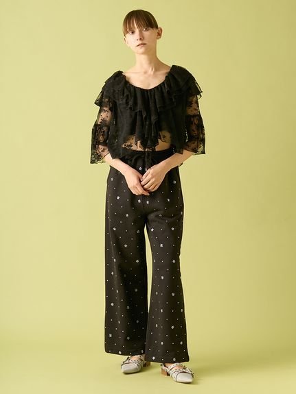 FURFUR｜【限定カラー】ビジュー付きスウェットパンツ | Rakuten