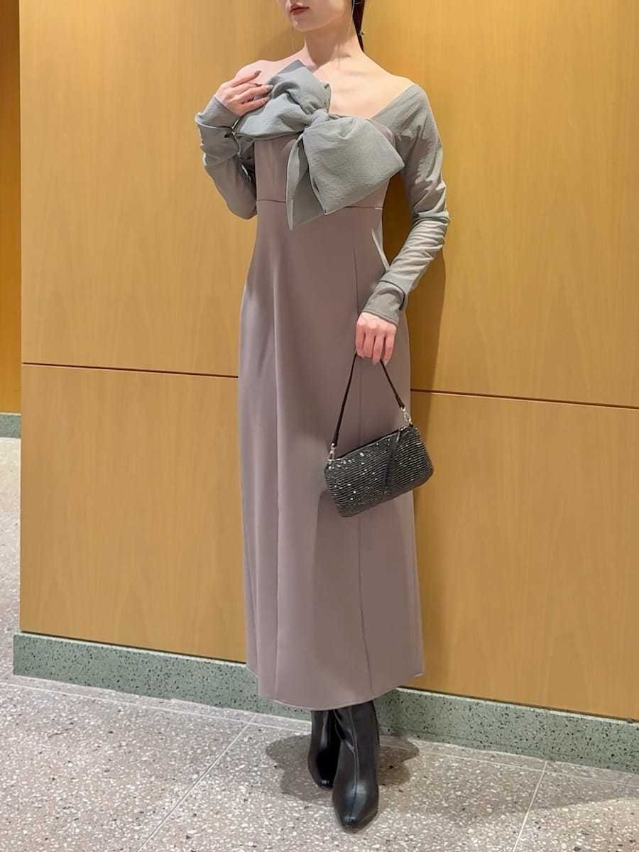 SNIDEL｜オフショルリボンドレス【カンヘウォン着用】 | Rakuten