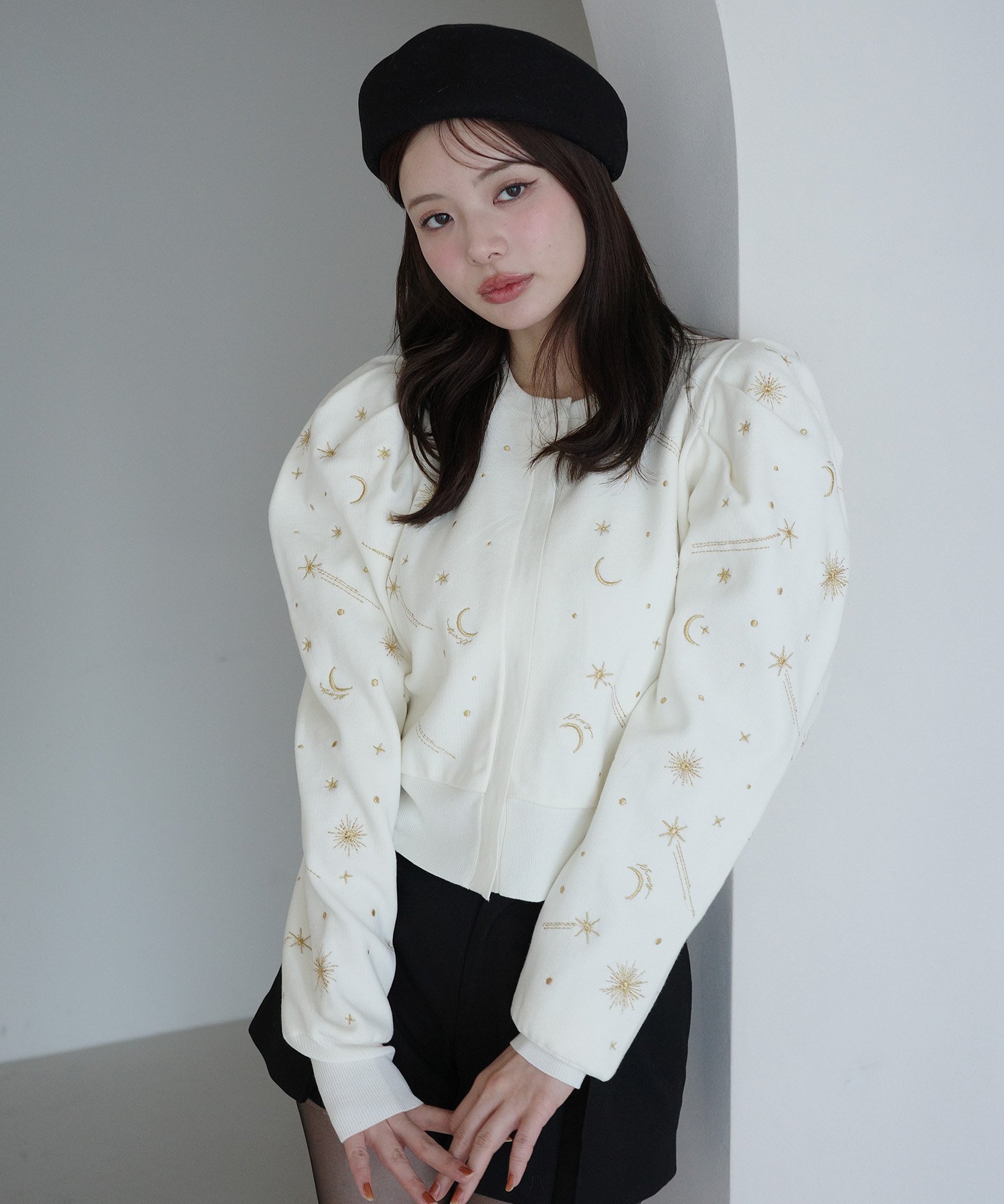 EIMY ISTOIRE｜スターエンブロイダリーニット | Rakuten Fashion(楽天