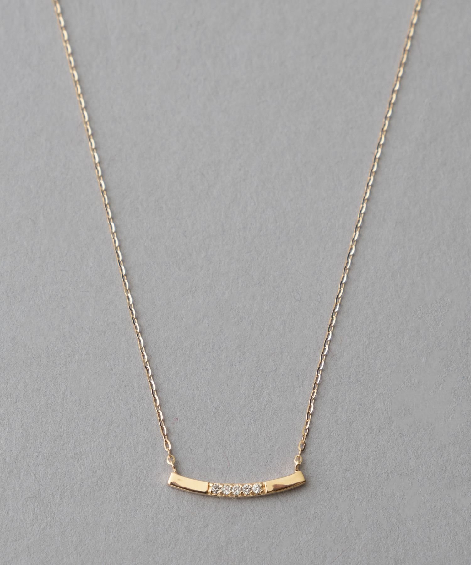 ete｜[レイヤード] K10YG ダイヤモンド プレート ネックレス | Rakuten