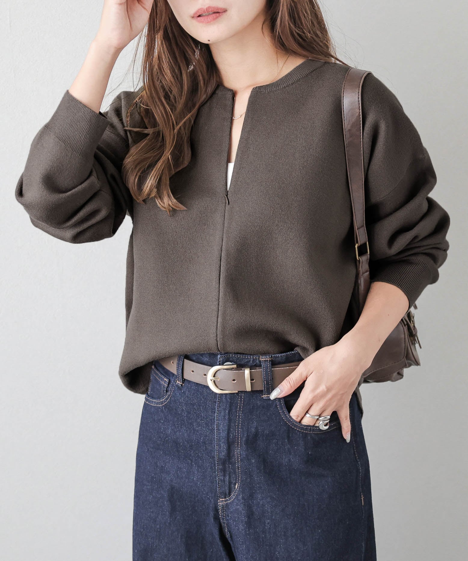 Lajour｜センタージップアップニットトップス | Rakuten Fashion(楽天