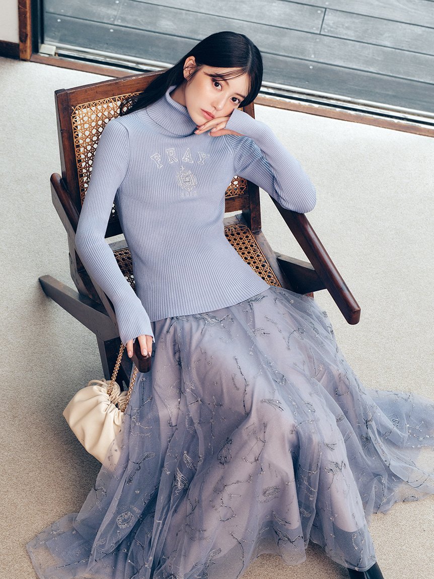 FRAY I.D｜エトワールエンブロイダリーチュールスカート | Rakuten