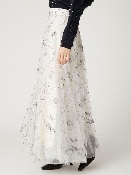 FRAY I.D｜エトワールエンブロイダリーチュールスカート | Rakuten