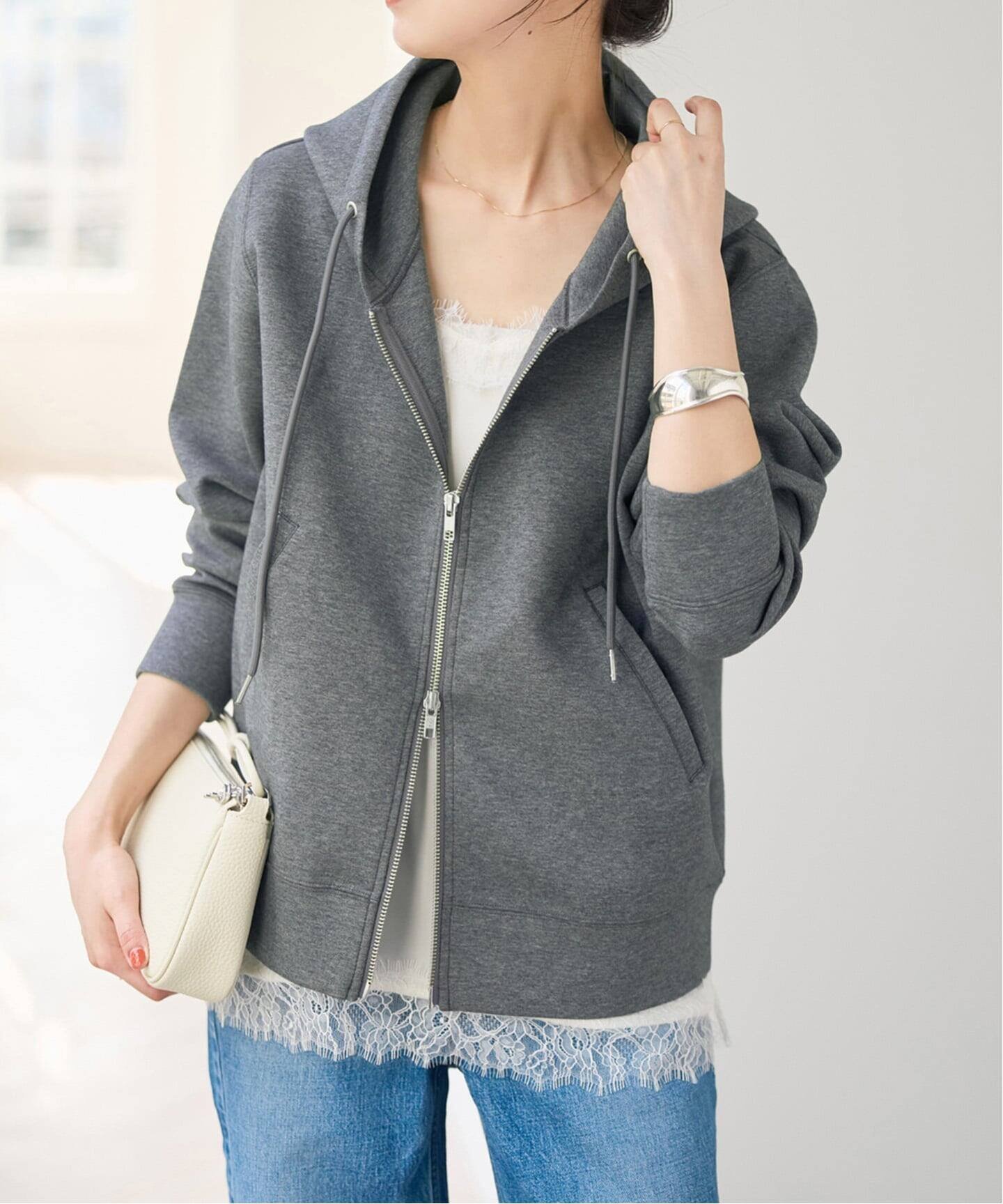 Spick & Span｜《追加4》ストレッチジップフードパーカー | Rakuten