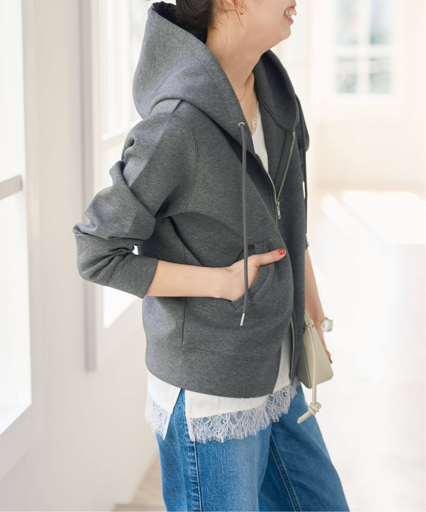 Spick & Span｜《追加4》ストレッチジップフードパーカー | Rakuten