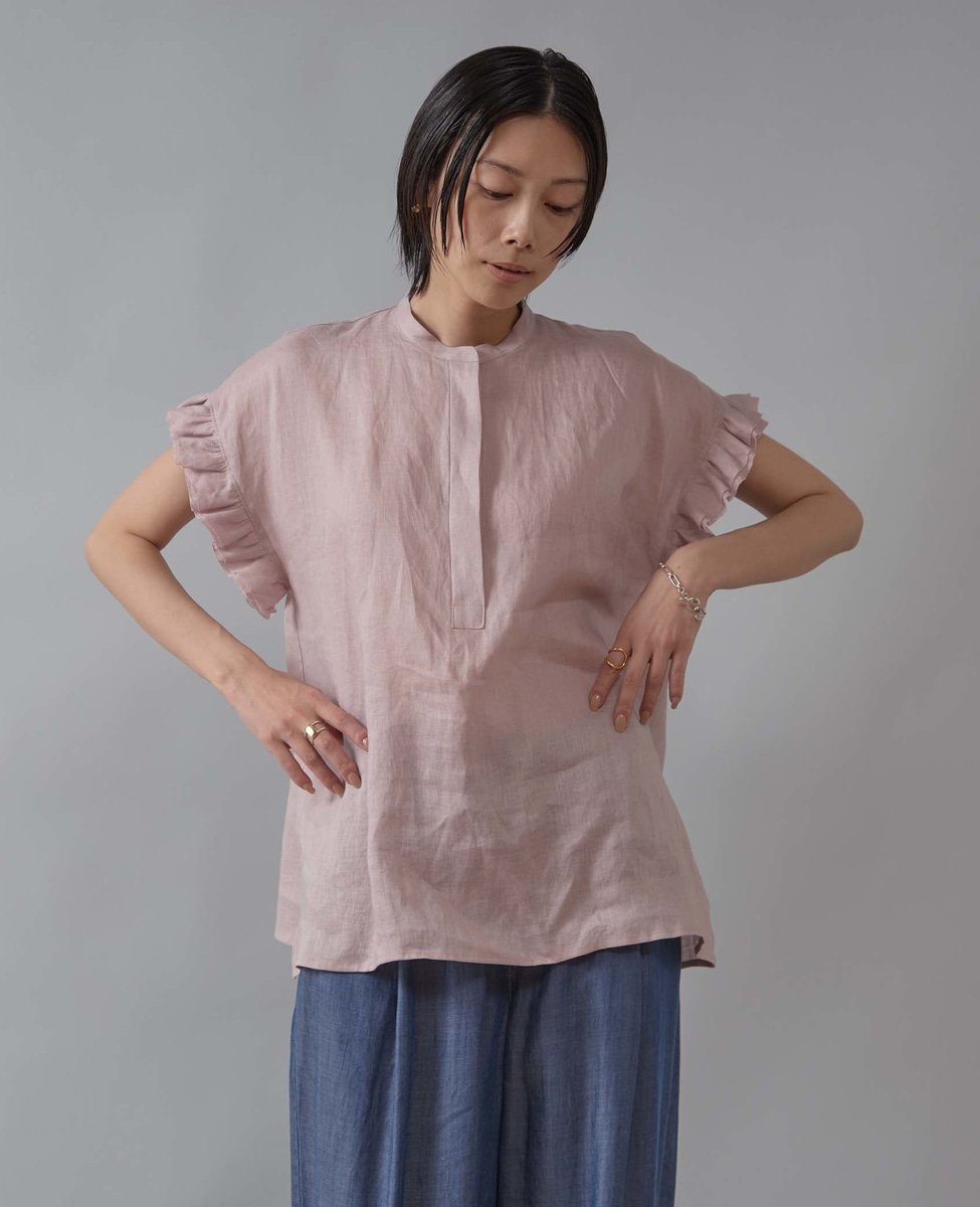 Liesse｜リネンフリルスリーブブラウス | Rakuten Fashion(楽天