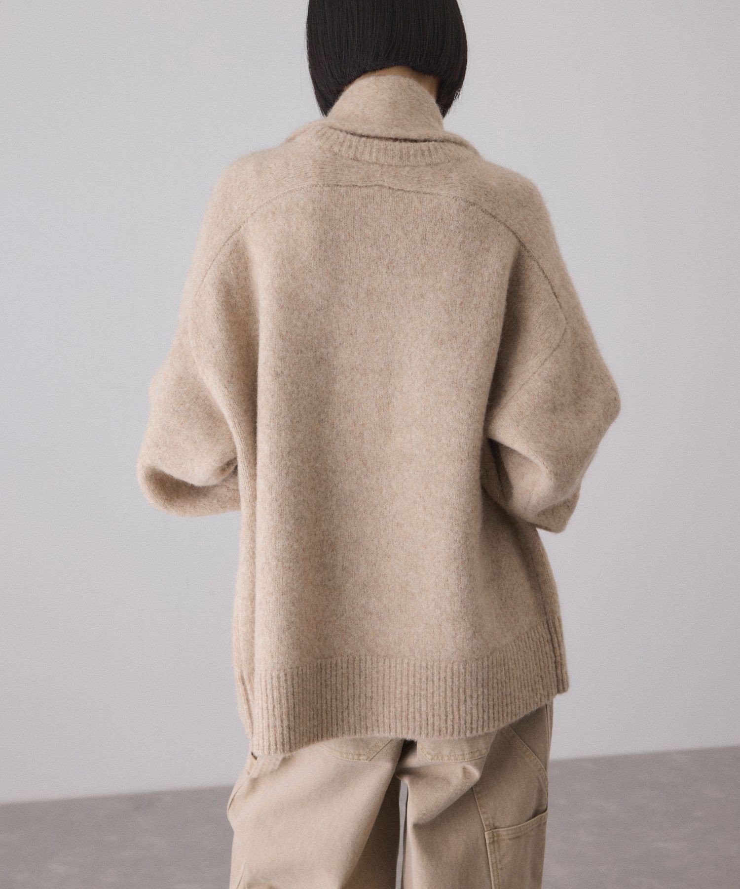 ADAM ET ROPE'｜【サステナブル】YAKブレンドタートルニット&グローブ