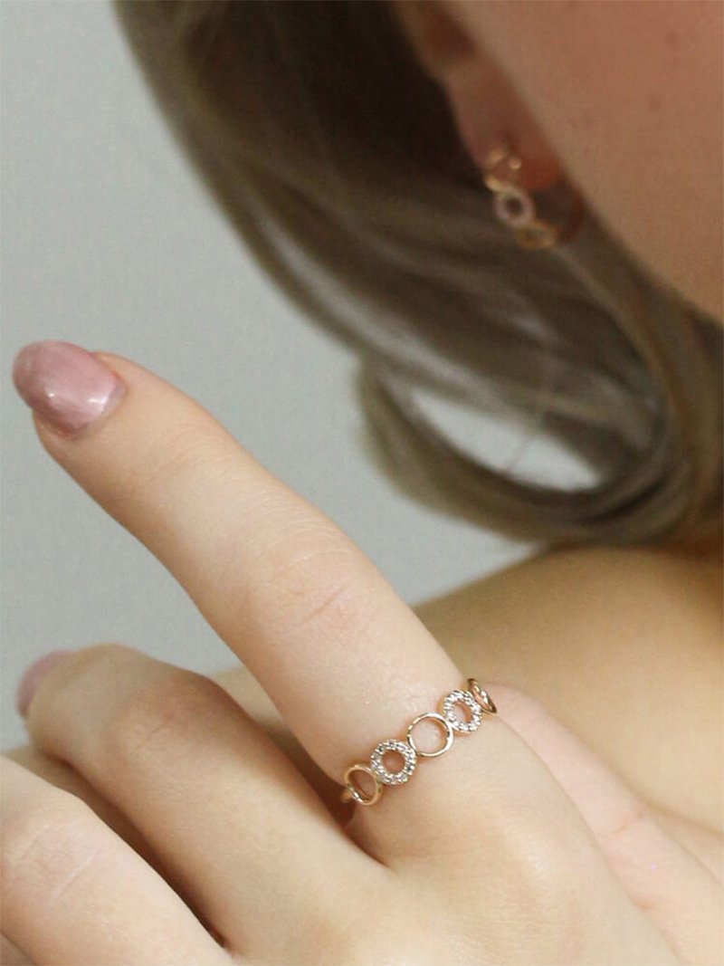 cui-cui k10ダイヤリング　#13 13号　ダイヤモンド　指輪 cui-cui k10ダイヤリング #13 13号 ダイヤモンド 指輪 - メルカリ