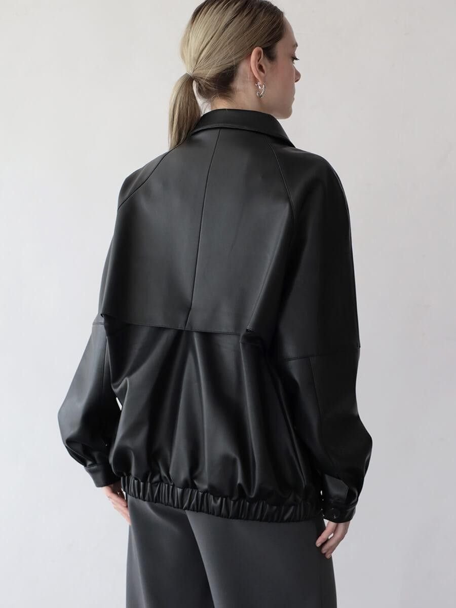 LASUD｜レザーライクオーバーブルゾン | Rakuten Fashion(楽天