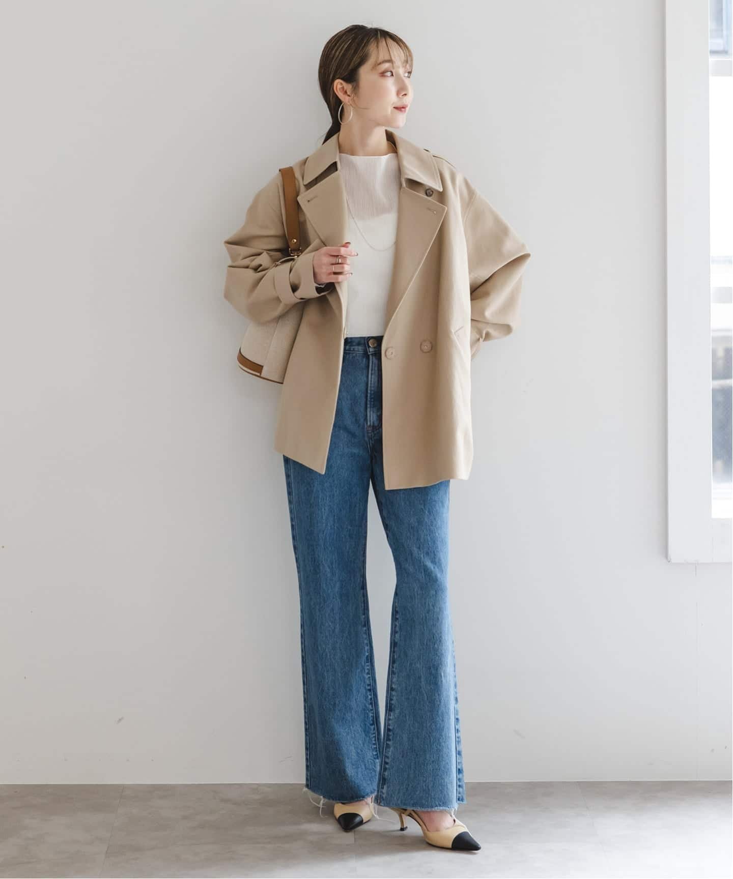 NOBLE｜《WEB限定追加》コットンダブルクロスハーフコート | Rakuten