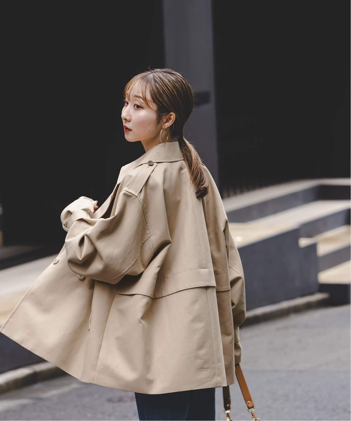 NOBLE｜《WEB限定追加》コットンダブルクロスハーフコート | Rakuten