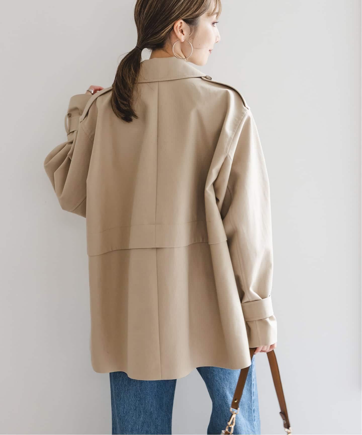 NOBLE｜《WEB限定追加》コットンダブルクロスハーフコート | Rakuten