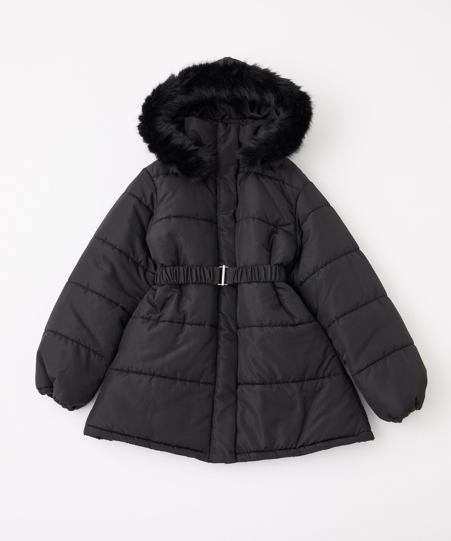 one after another NICE CLAUP｜ベルト付きフェイクファーフード