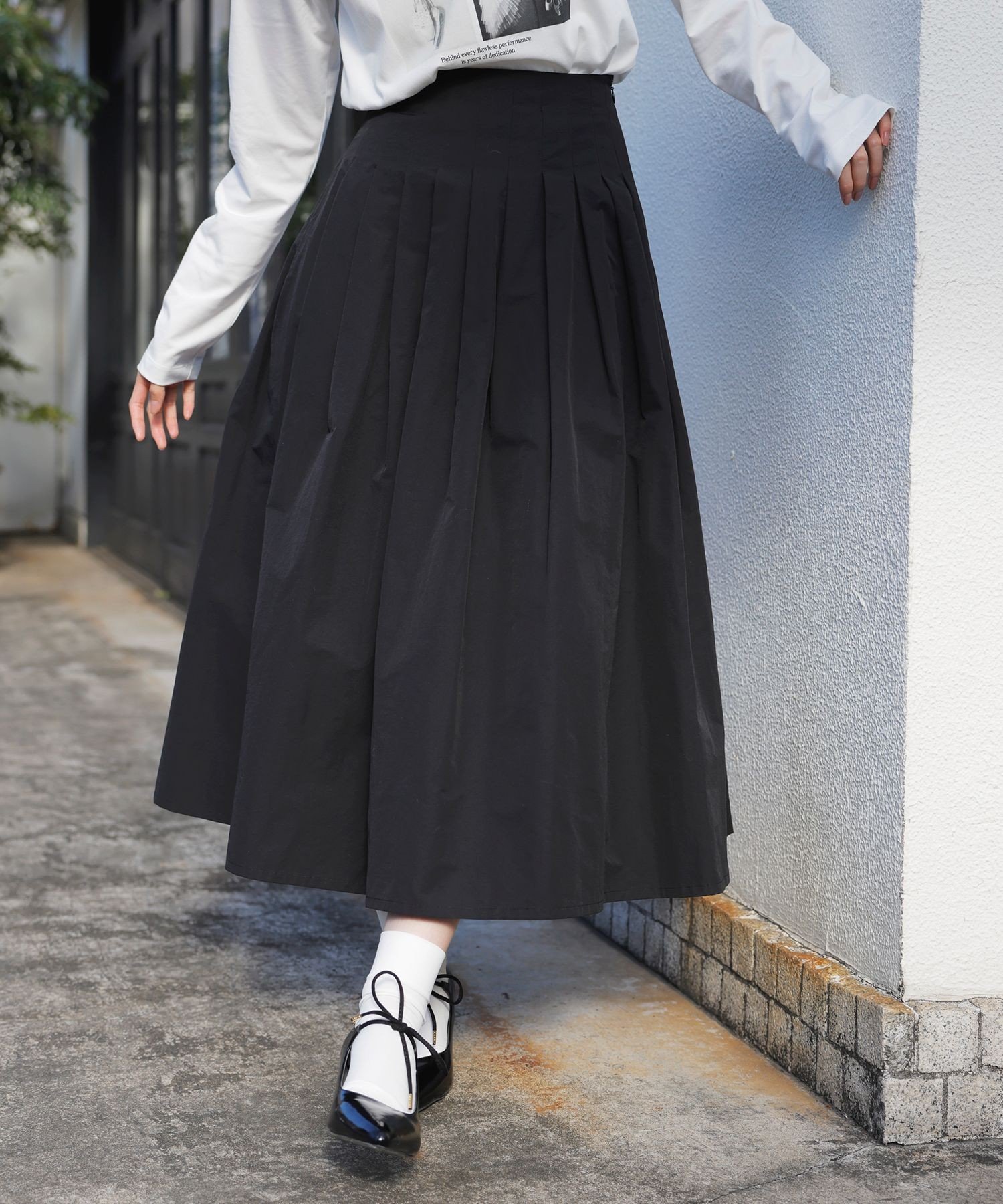 VIS｜【洗える】タックプリーツフレアスカート | Rakuten Fashion(楽天