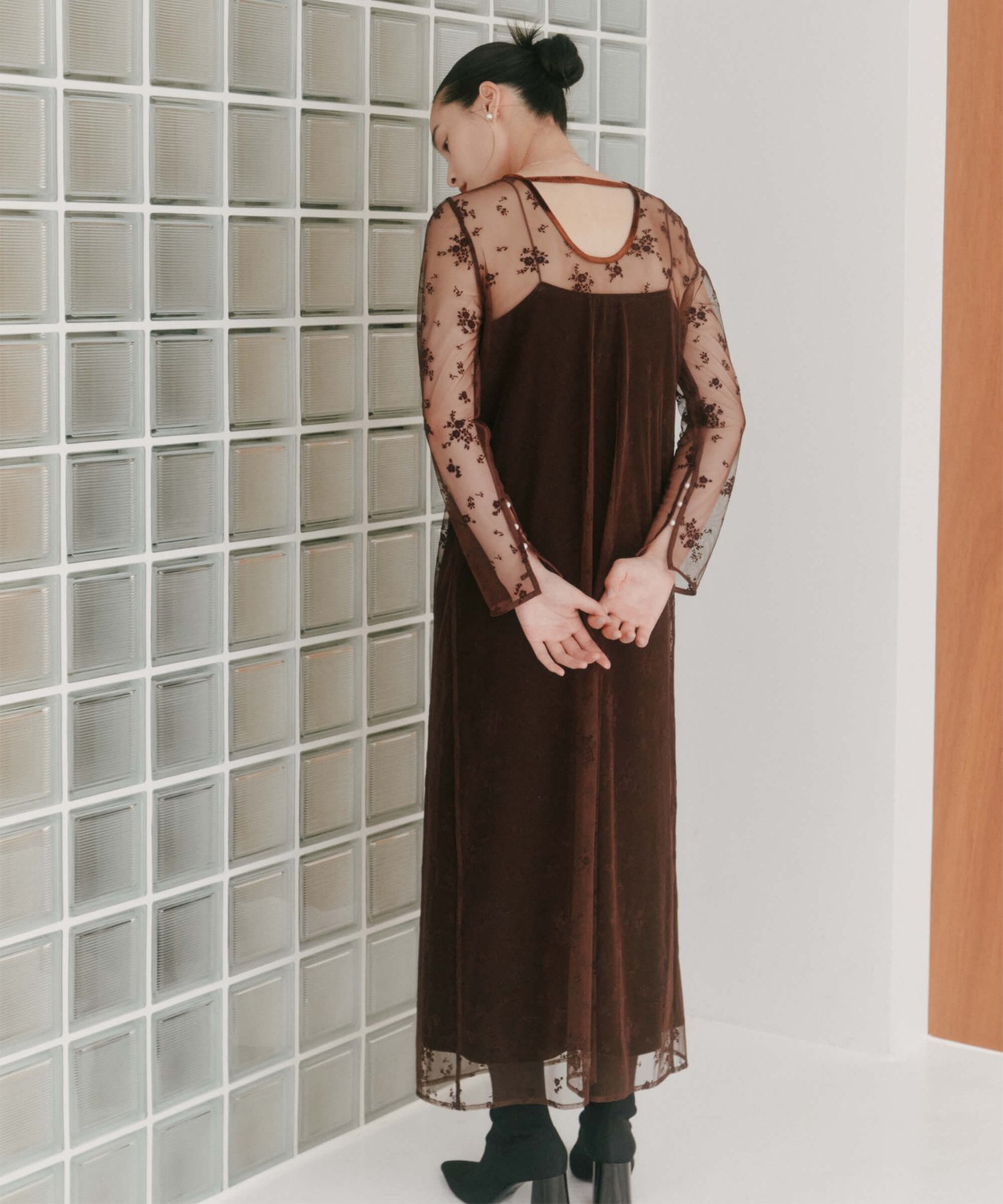 kaene｜フロッキーベロア2wayドレス|結婚式二次会同窓会謝恩会お呼ばれ