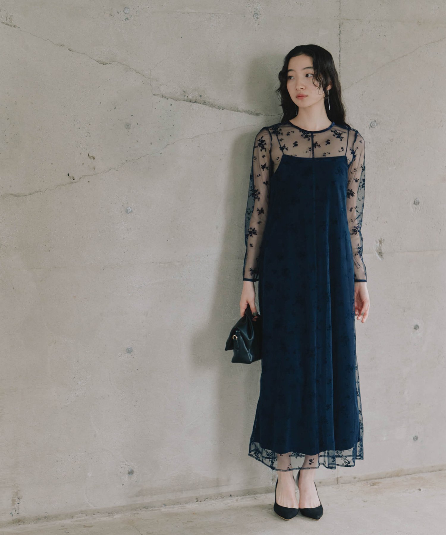 kaene｜フロッキーベロア2wayドレス|結婚式二次会同窓会謝恩会お呼ばれ