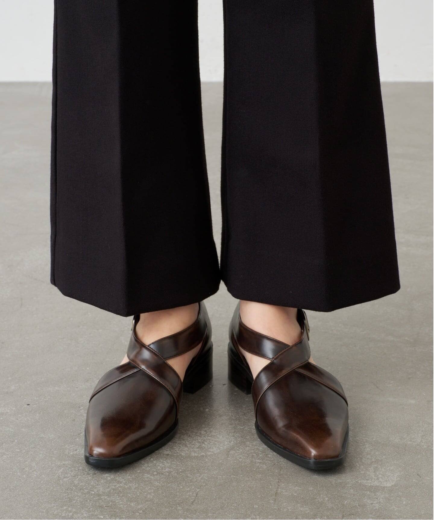 LE TALON｜GRISE3cmクロスストラップマニッシュ | Rakuten Fashion