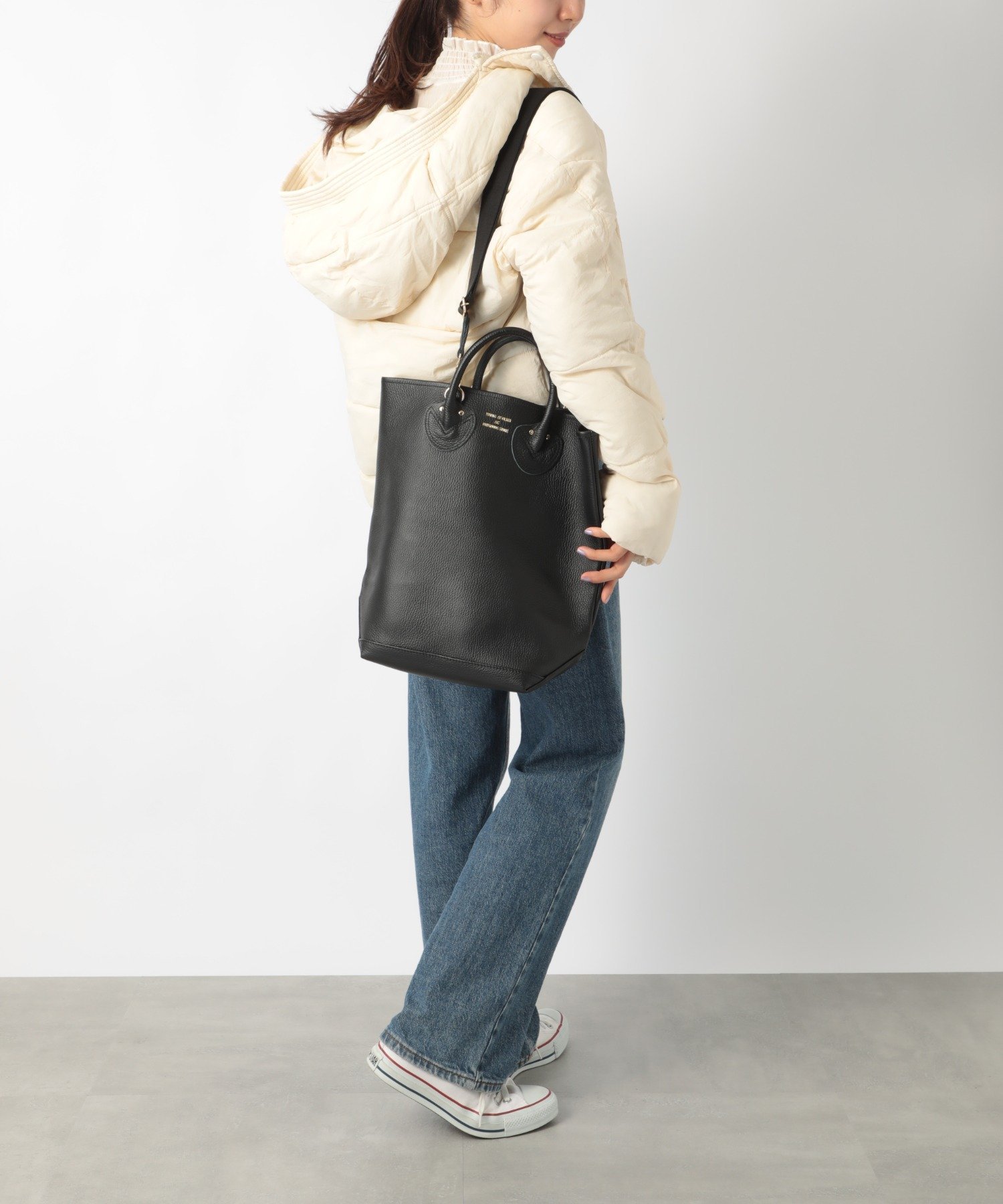 SETUP7｜YOUNG&OLSEN/EMBOSSED LEATHER HAVERSACK M トートバッグ