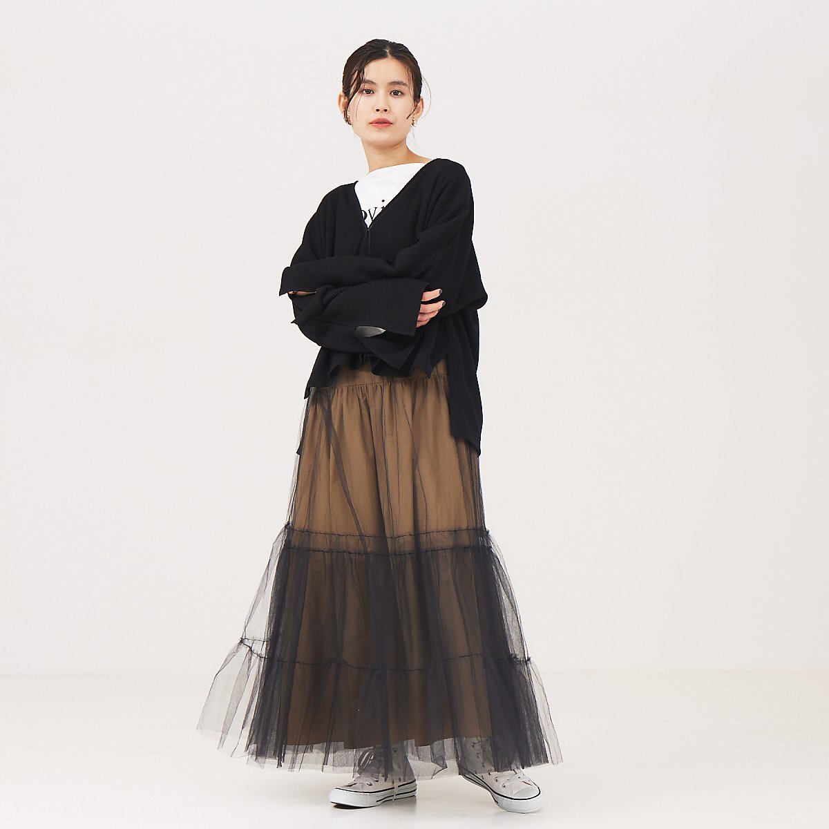 Rouge vif la cle｜4WAYチュールコンビスカート | Rakuten Fashion