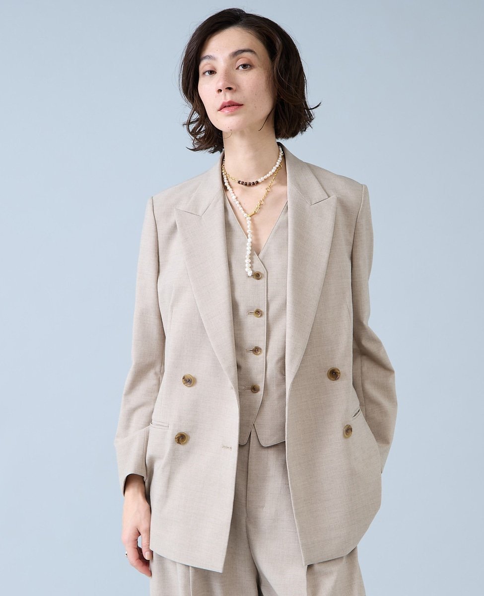 Liesse｜麻調ピークドダブルジャケット | Rakuten Fashion(楽天