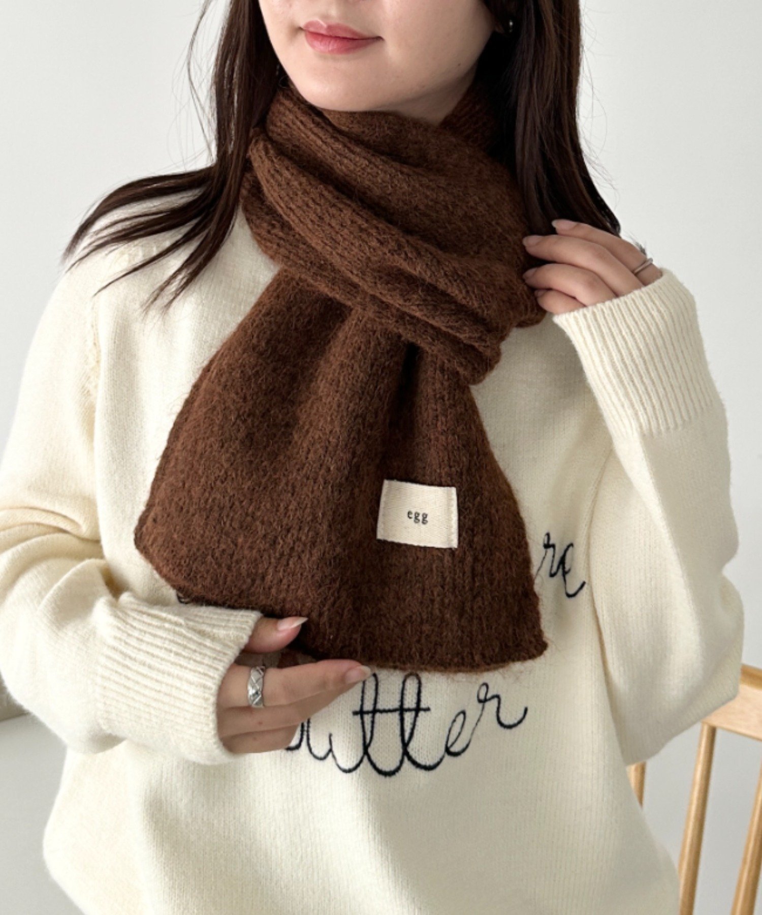 Outfitter lab｜【全7色展開/ユニセックス】メランジニットショート