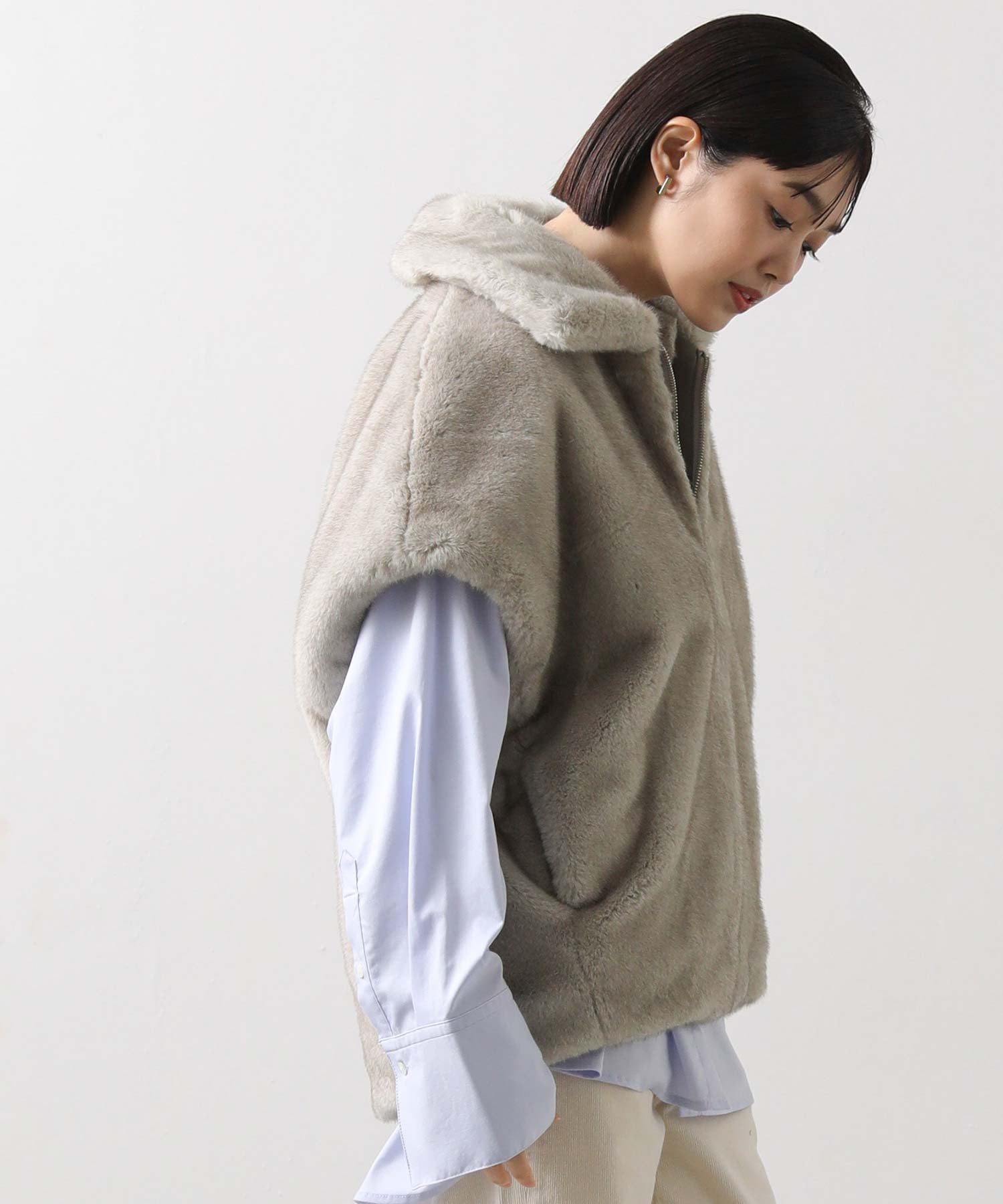 Gready Brilliant｜Gready Brilliant/(W)1_エコファー襟付きベスト