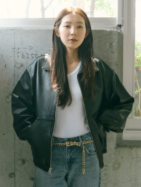 Levi's｜PREMIUM BLACK FULLZIP SPORTS LEATHER JACKET | Rakuten