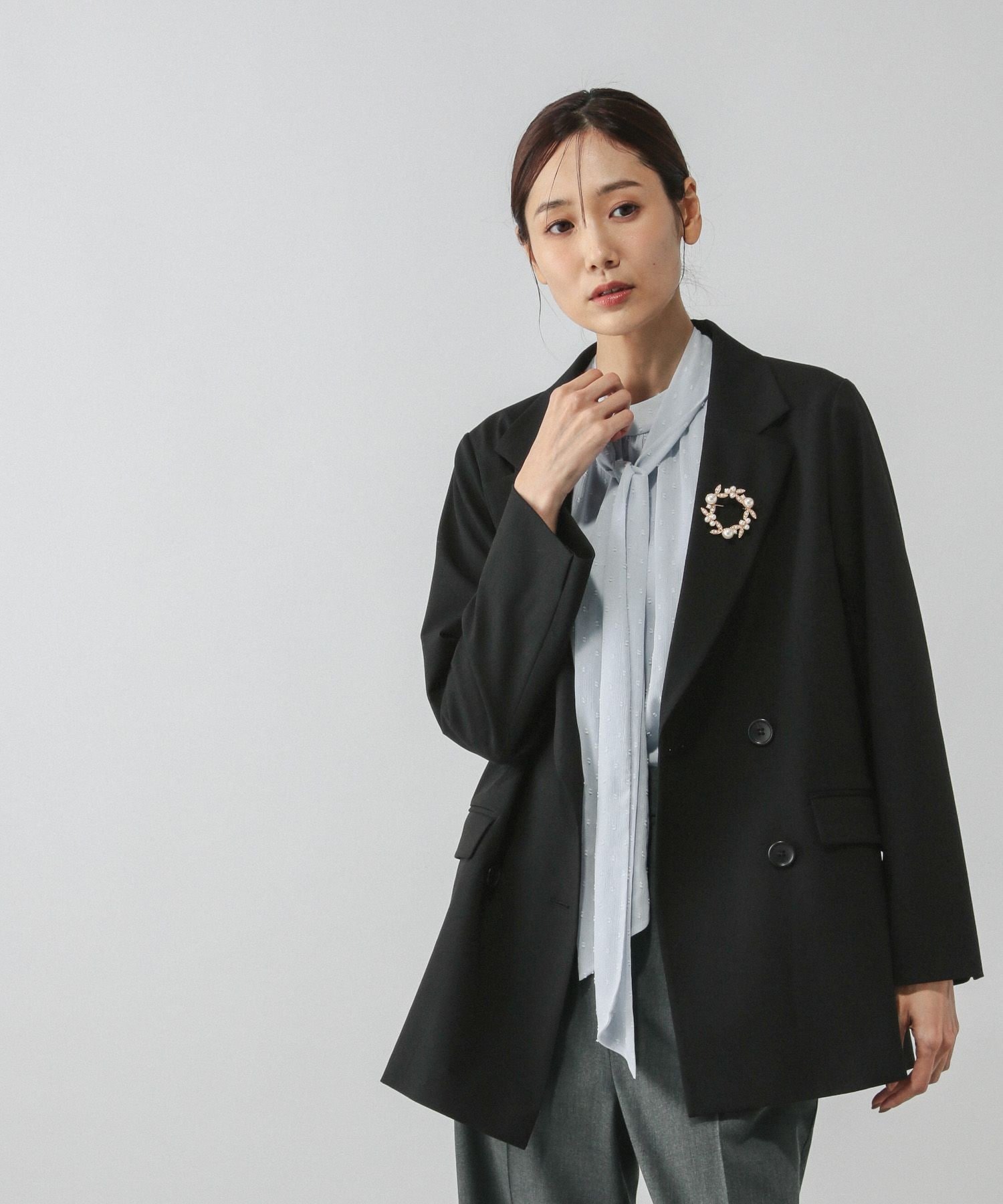 GLOBAL WORK｜ウツクシルエットダブルジャケット/581025 | Rakuten