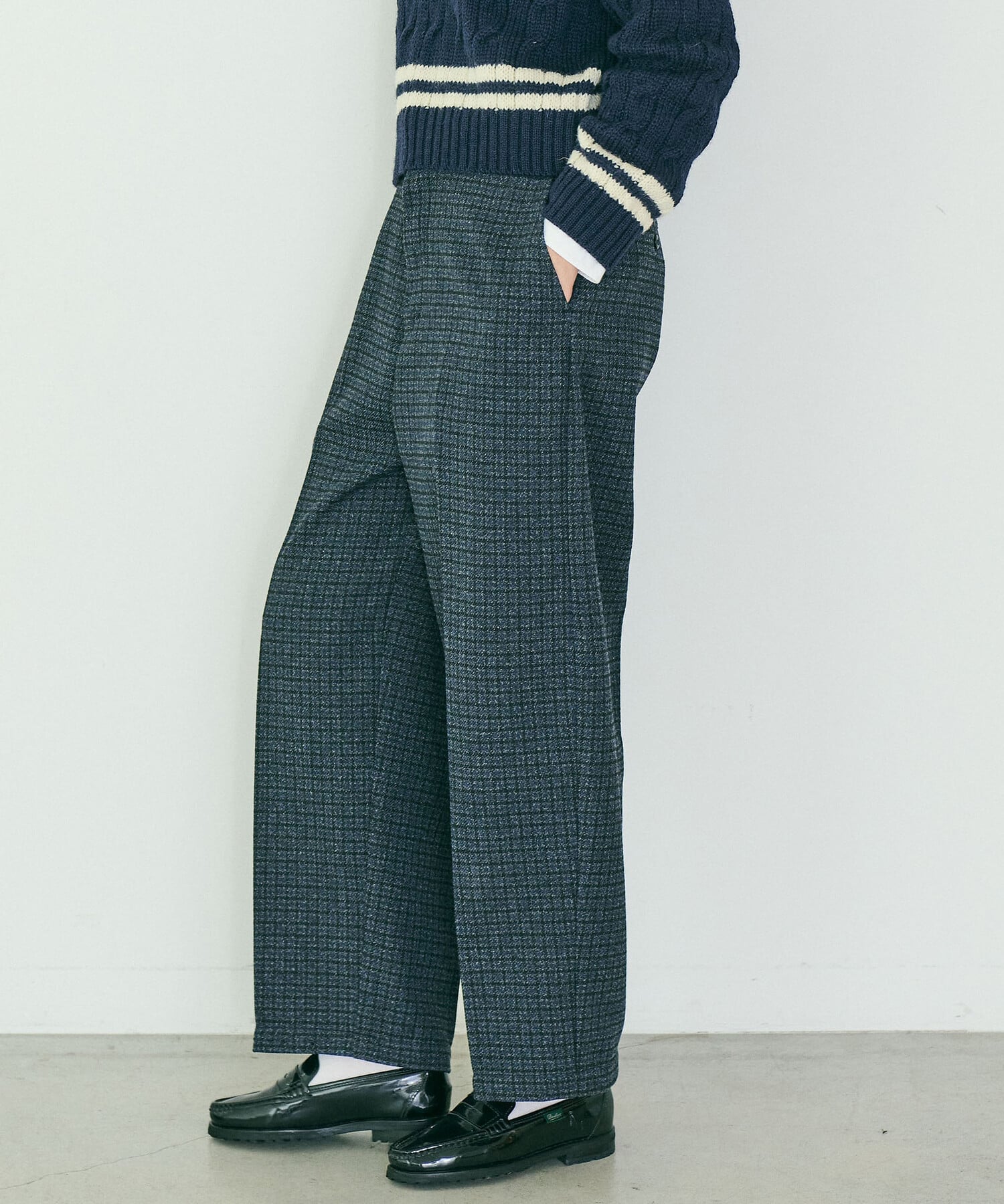 ディッキーズ　ワイド スラックス　ovy Dickies（ディッキーズ） パンツ |「別注」ワイド スラックス WOMEN