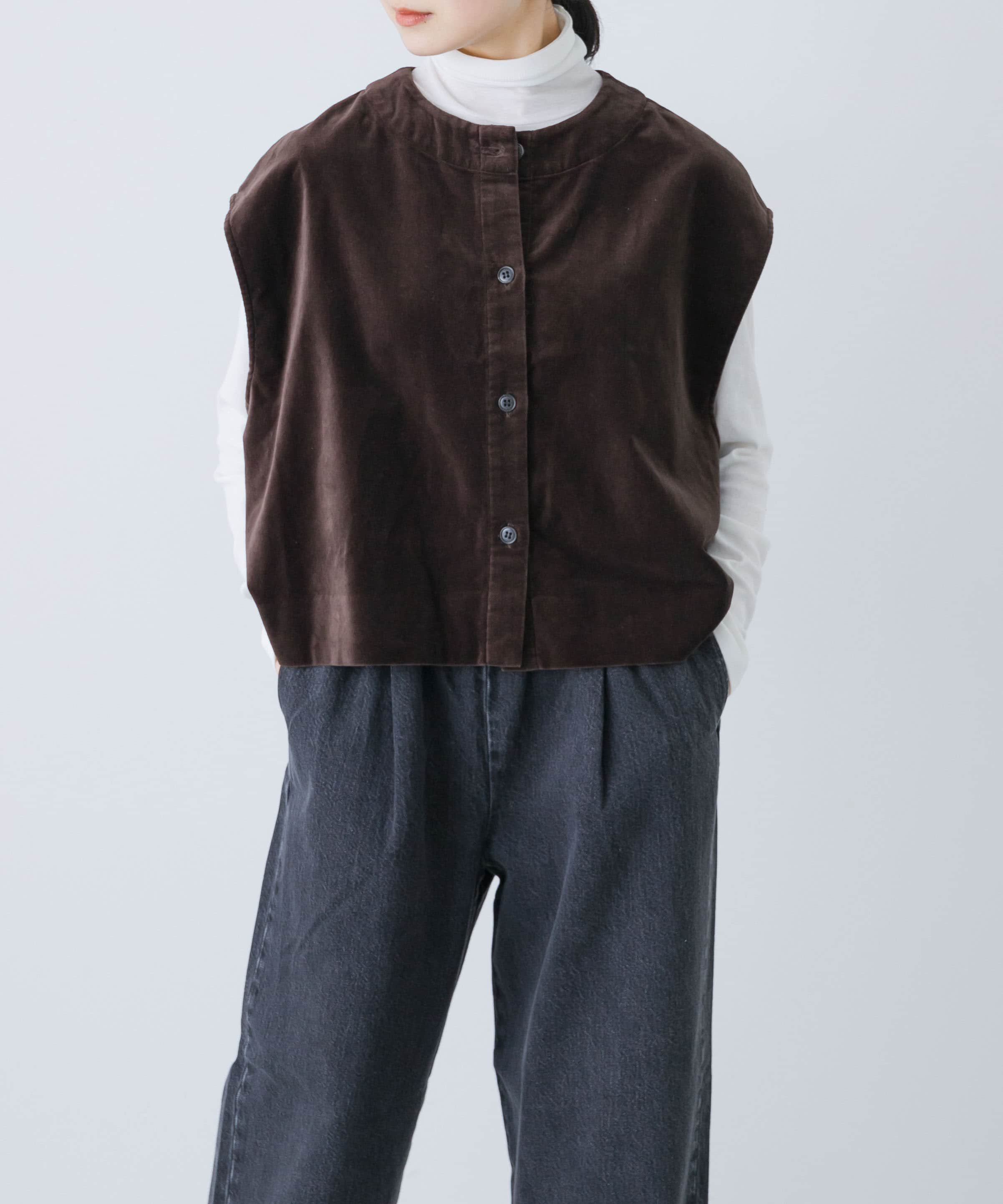 かぐれ｜コットンベルベット2WAYベスト | Rakuten Fashion(楽天