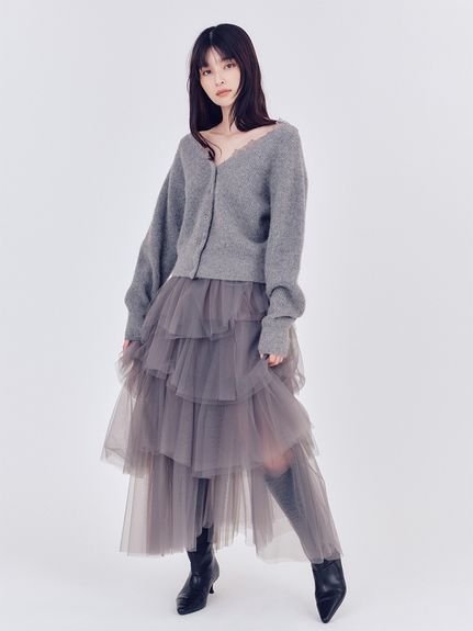 FRAY I.D｜チュールアシメティアードスカート | Rakuten Fashion(楽天