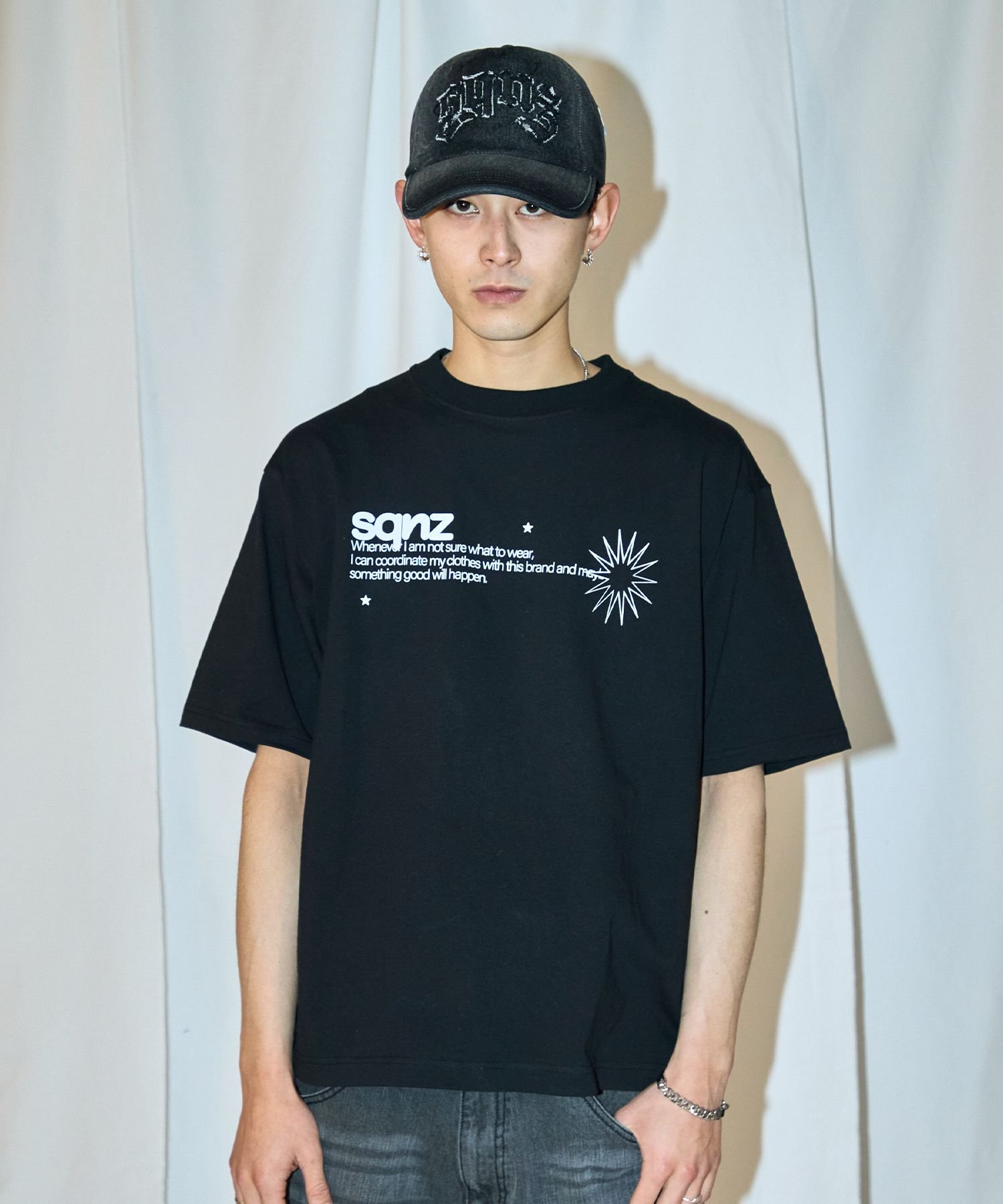 NAVAL｜【sqnz(エスキュンズ)】sqnz applique denim cap / キャップ