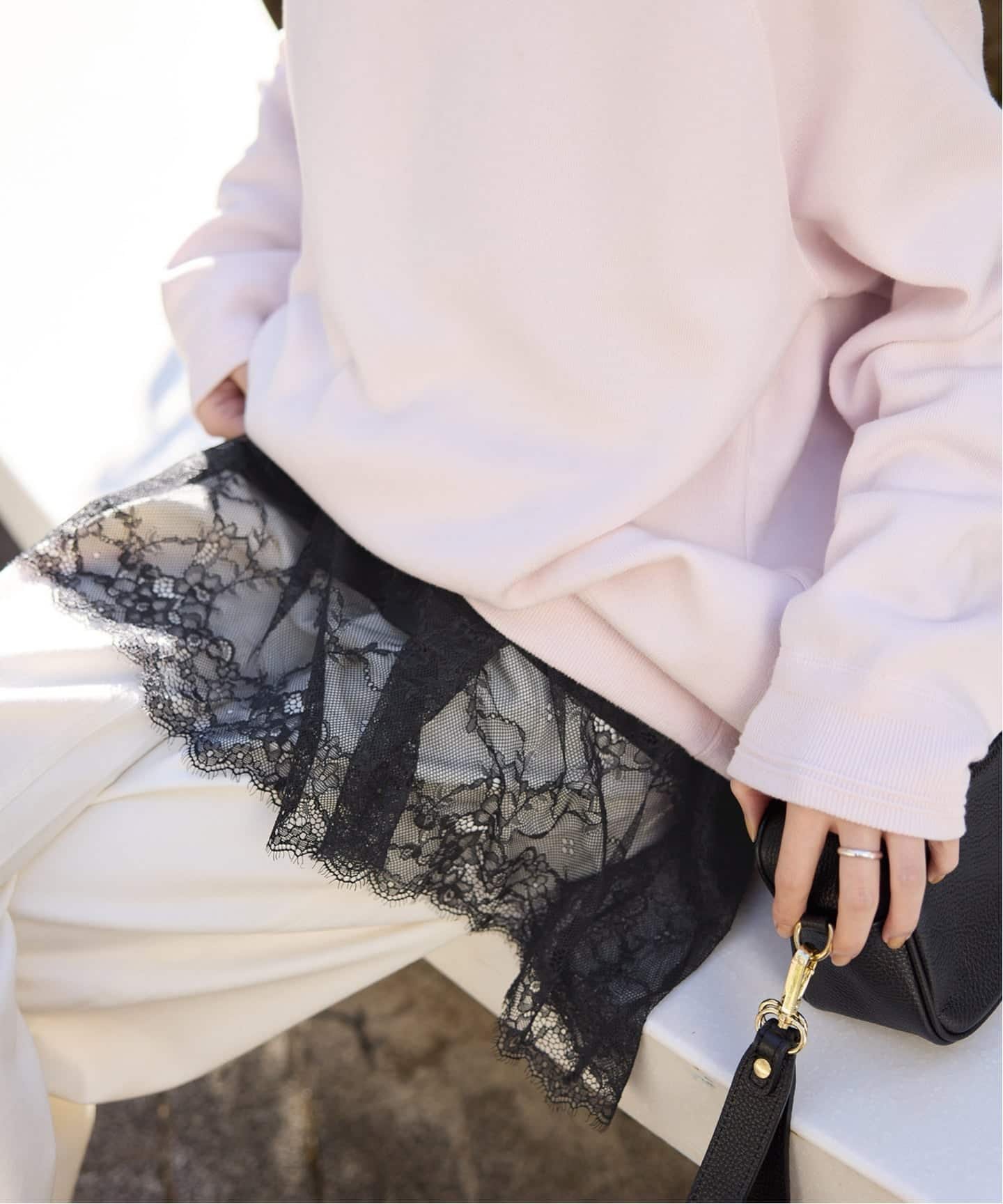 SLOBE IENA｜《追加予約》レースコンビカットソー2 | Rakuten Fashion