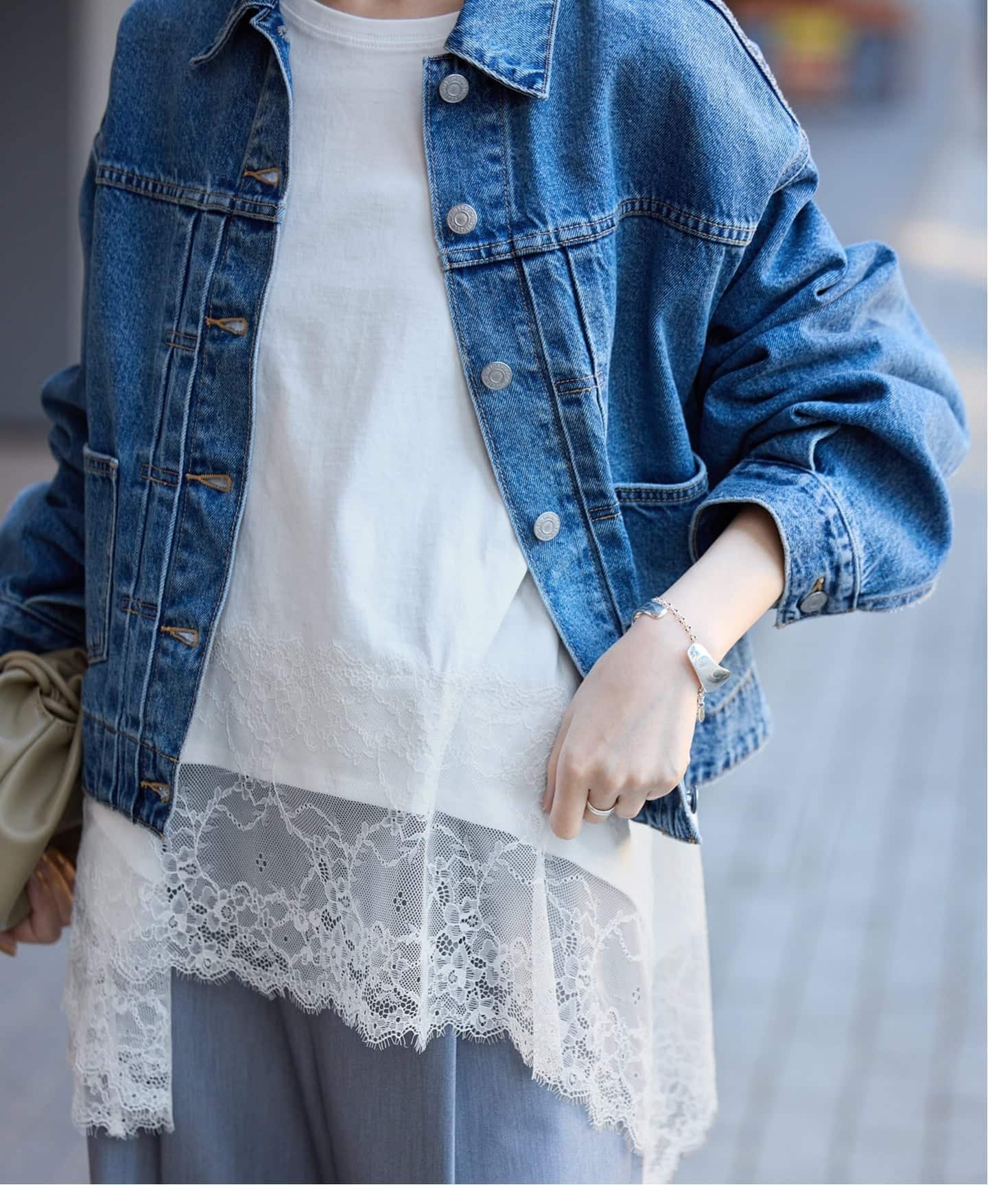 SLOBE IENA｜《追加予約》レースコンビカットソー2 | Rakuten Fashion