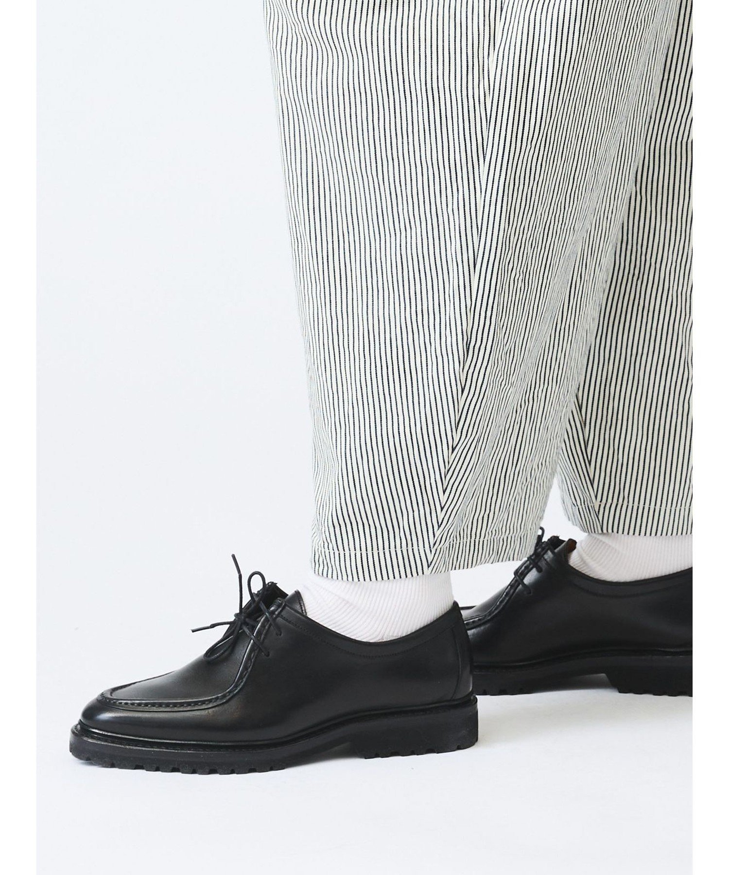 MARcourt｜mizuiro ind ヒッコリーワイドテーパードパンツ | Rakuten