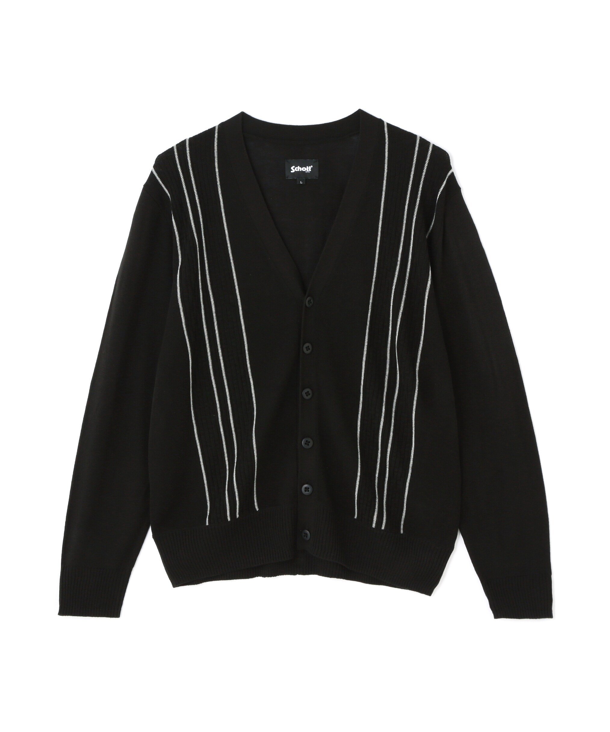 Schott｜LS KNIT CARDIGAN /ニット カーディガン | Rakuten Fashion