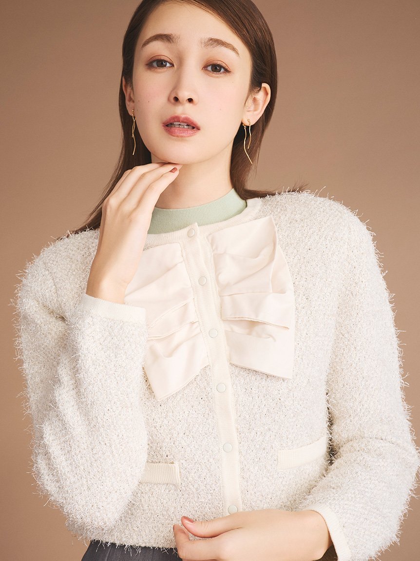CELFORD｜ダブルリボンニットジャケット | Rakuten Fashion(楽天