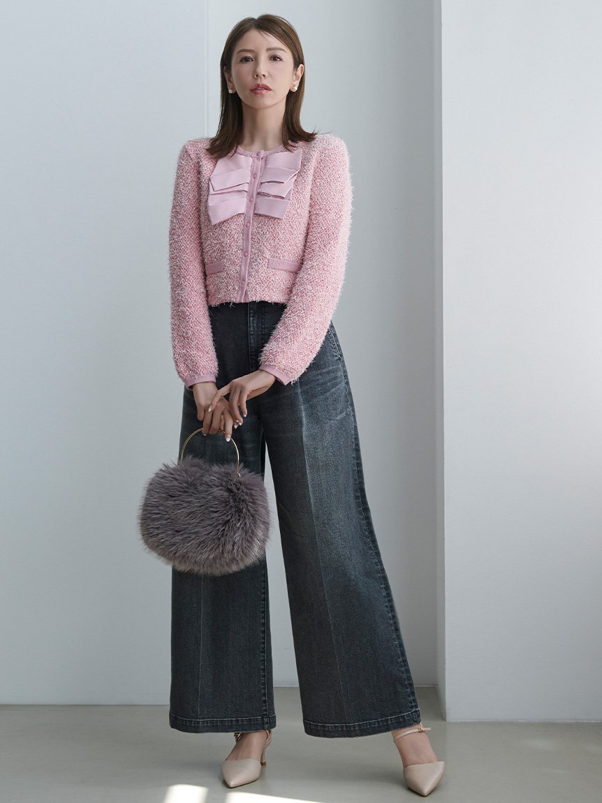 CELFORD｜ダブルリボンニットジャケット | Rakuten Fashion(楽天