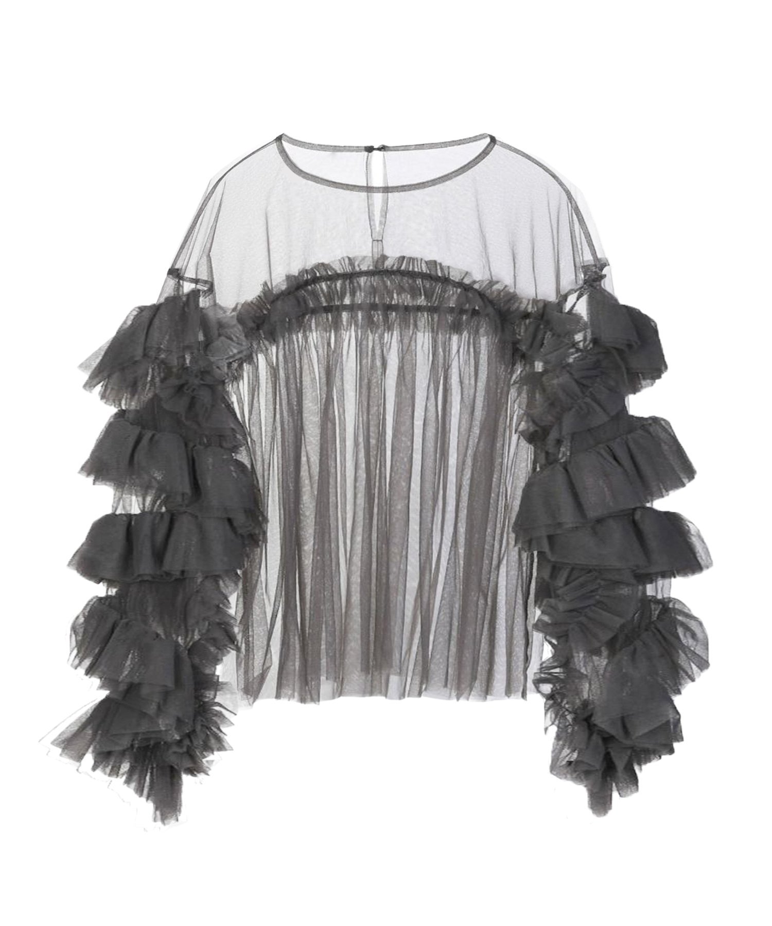 ANDRESD｜結婚式 チュールフリルトップス ボリュームスリーブ