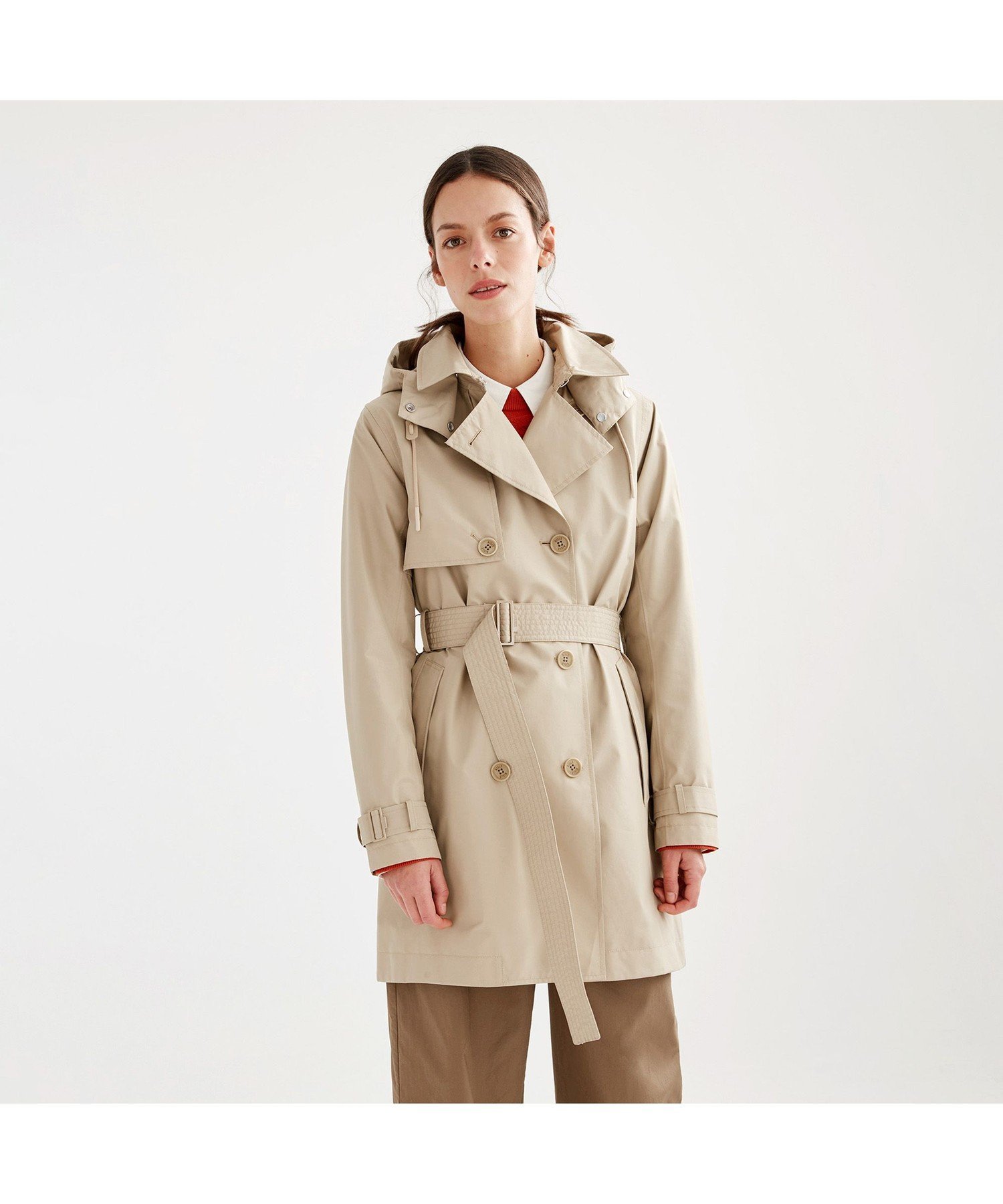 AIGLE｜GORE-TEX ゴアテックス 防水 防風 透湿 2WAY ミドル丈トレンチ