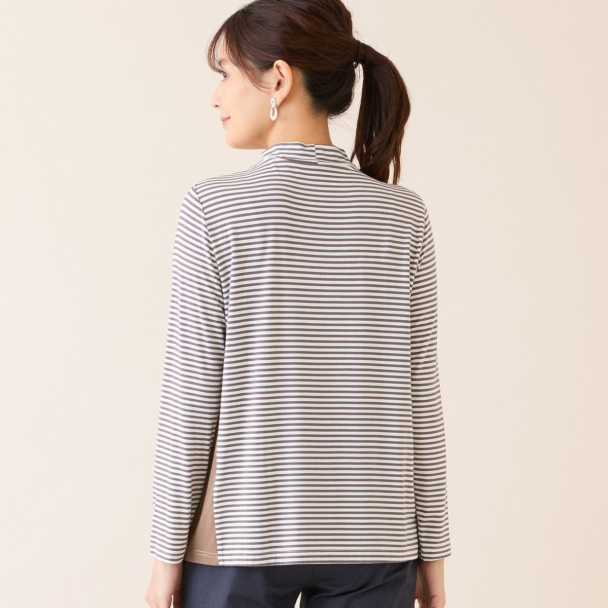 LOBJIE｜【洗える】刺繍入りボーダーカットソー | Rakuten Fashion