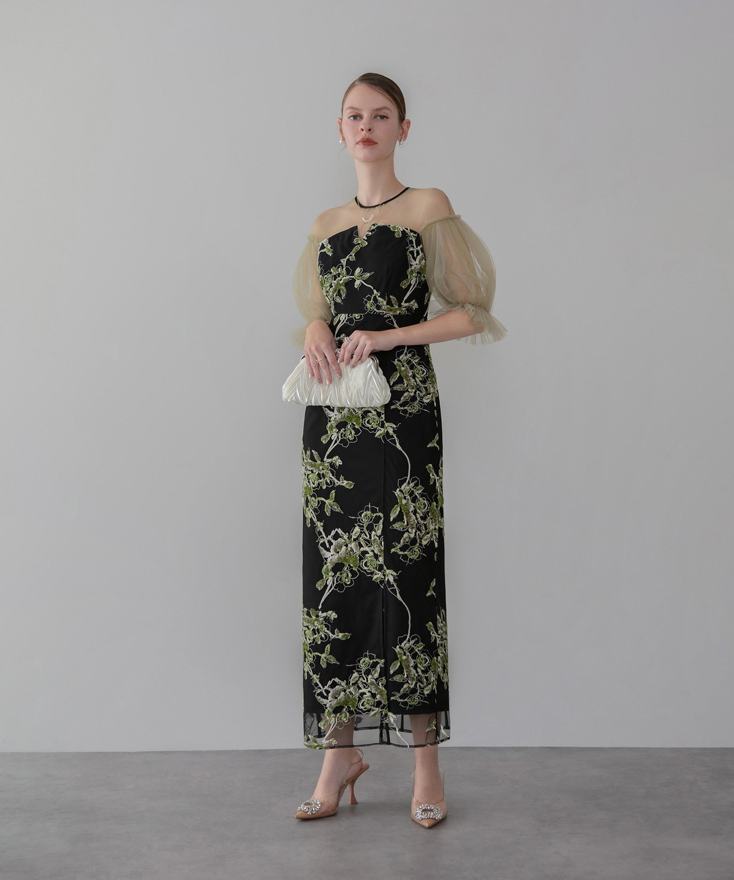 Leja｜フラワーリリーフマテリアルボリュームスリーブIライン