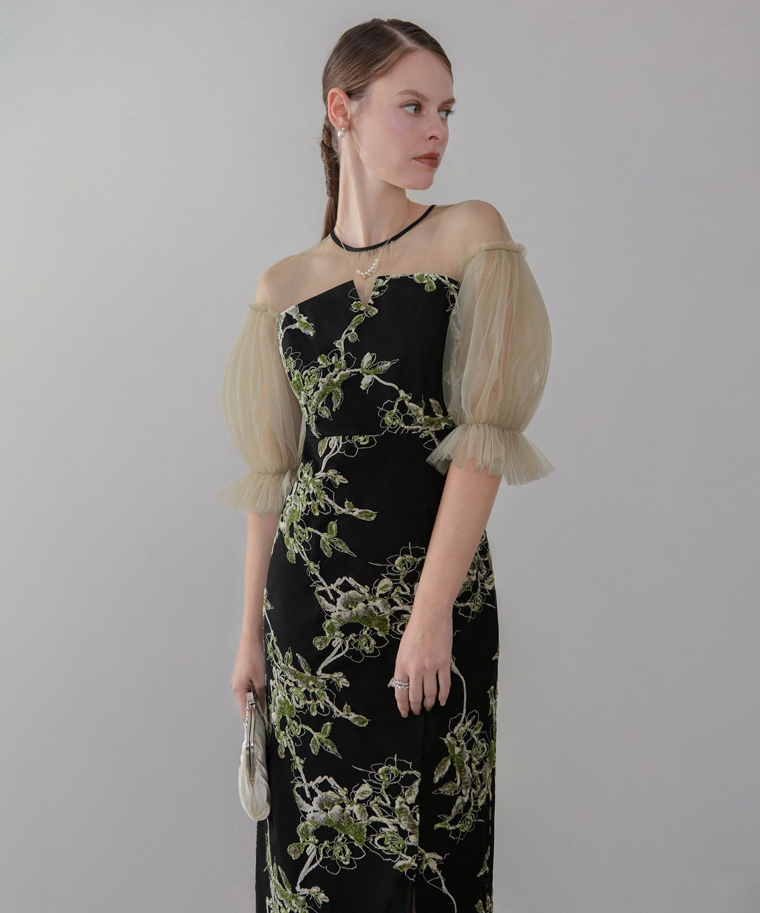 Leja｜フラワーリリーフマテリアルボリュームスリーブIライン