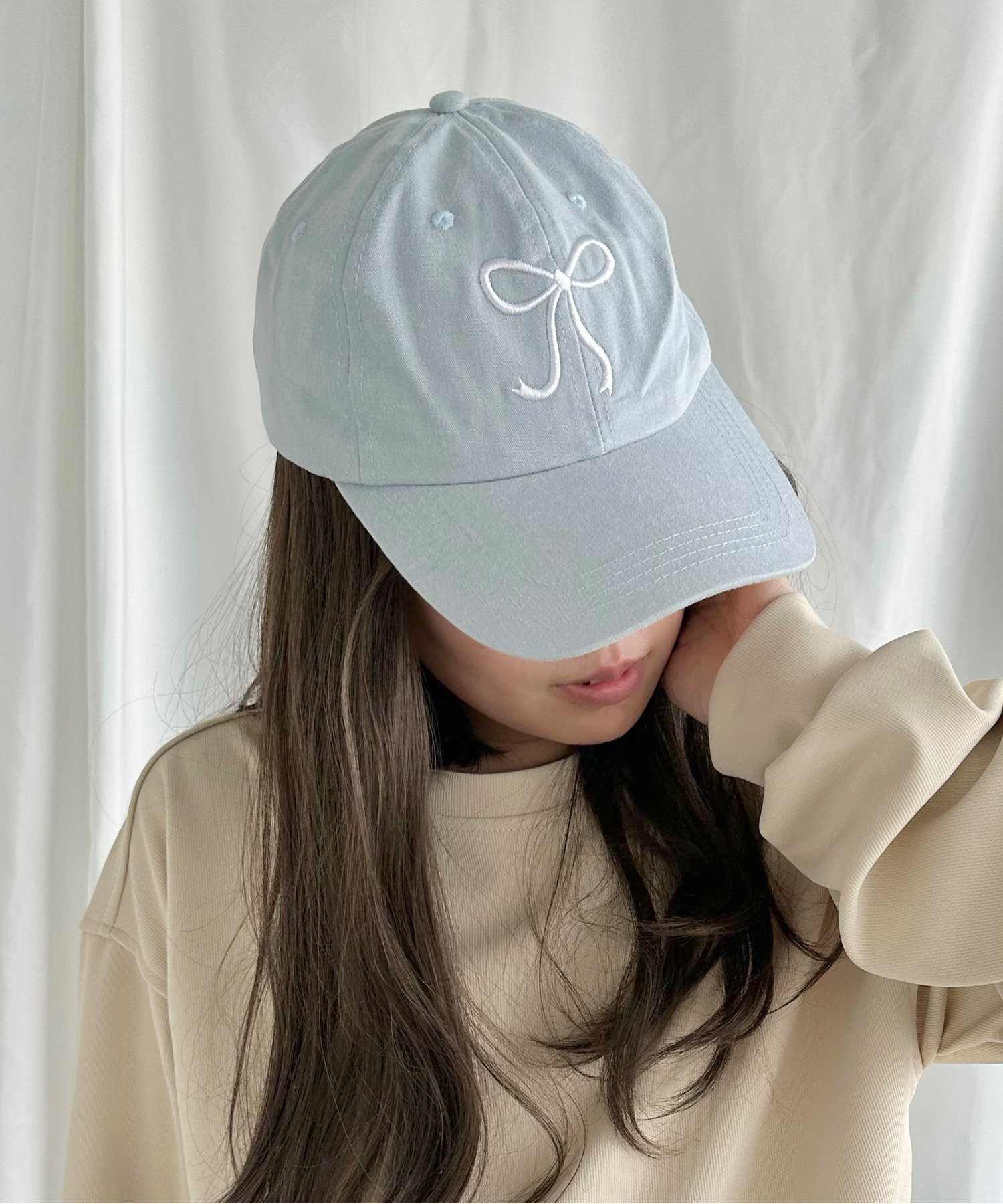 aimoha｜Jasmine Grandiflorum/リボンロゴ刺しゅうキャップ | Rakuten