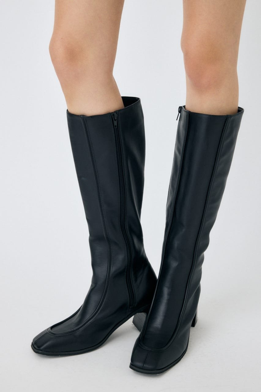 moussy｜【ViVi掲載】SQUARE TOE ロングブーツ | Rakuten Fashion(楽天