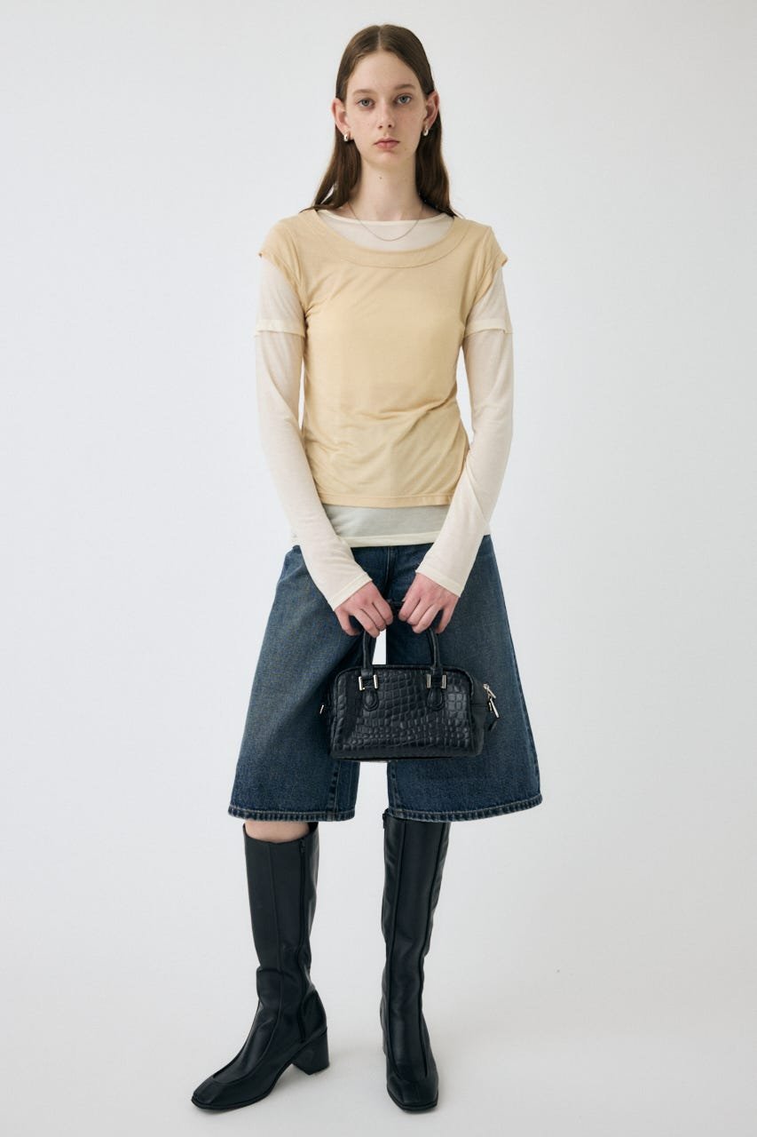 moussy｜【ViVi掲載】SQUARE TOE ロングブーツ | Rakuten Fashion(楽天