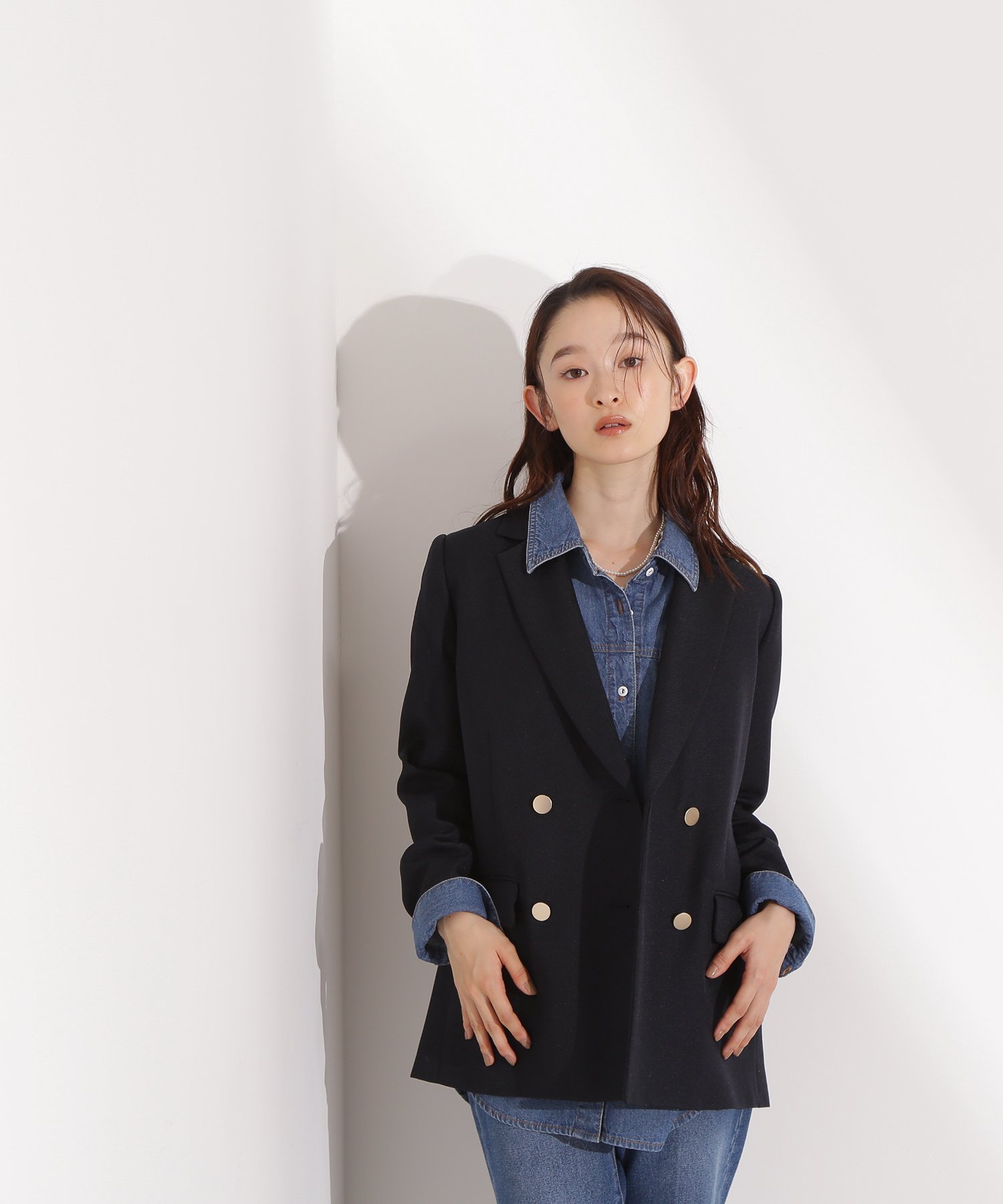 N. Natural Beauty Basic*｜ダブルブレストテーラードジャケット