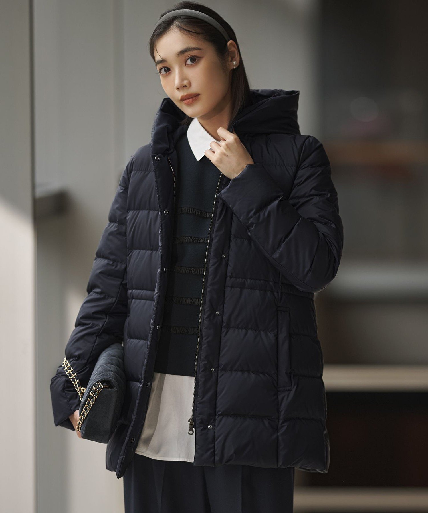 23区｜【VERY掲載/新色追加】シレータフタ ミドル丈 ダウンコート