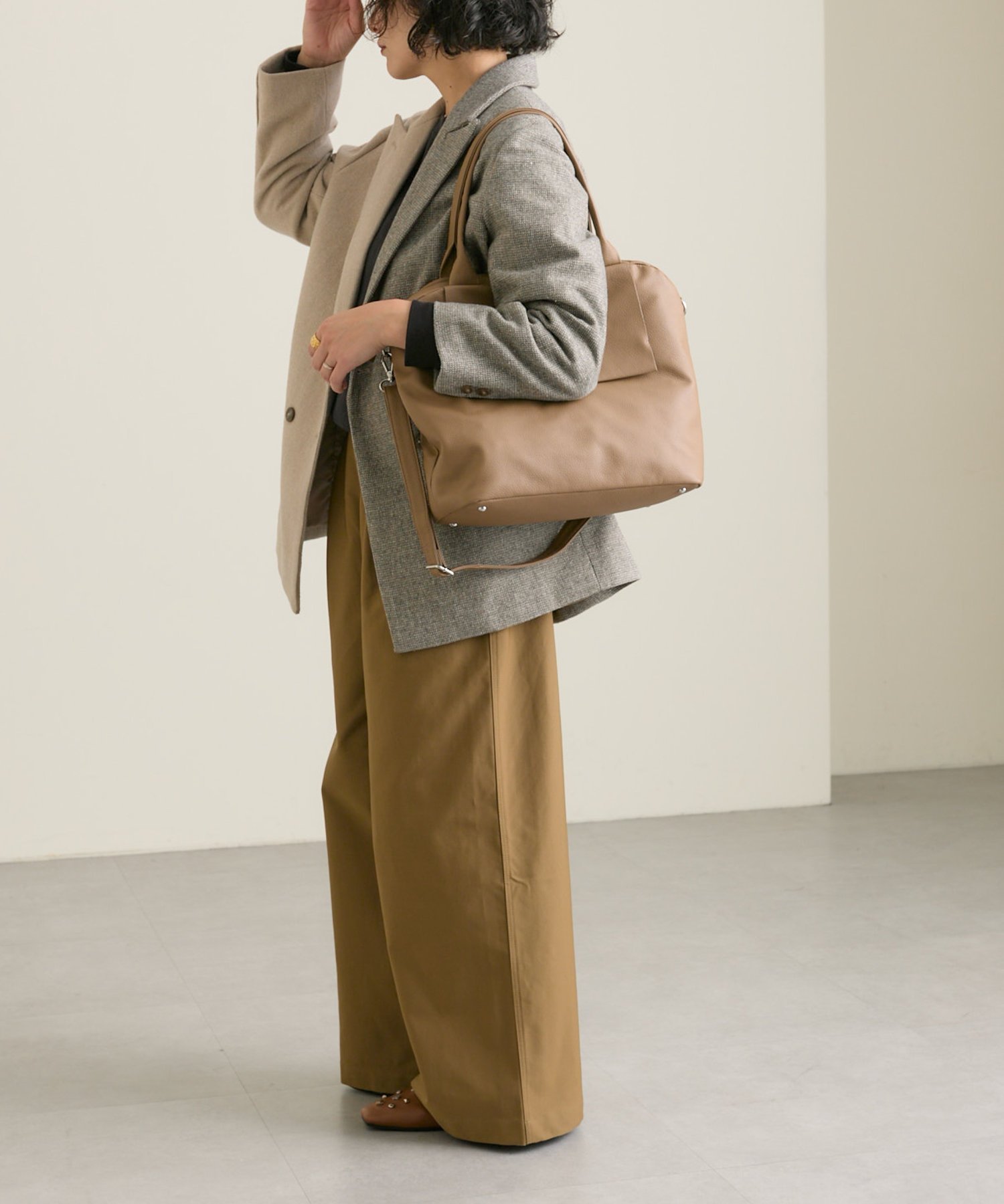 ear PAPILLONNER｜《通勤におすすめ!/A4サイズ対応》レザーフラップ