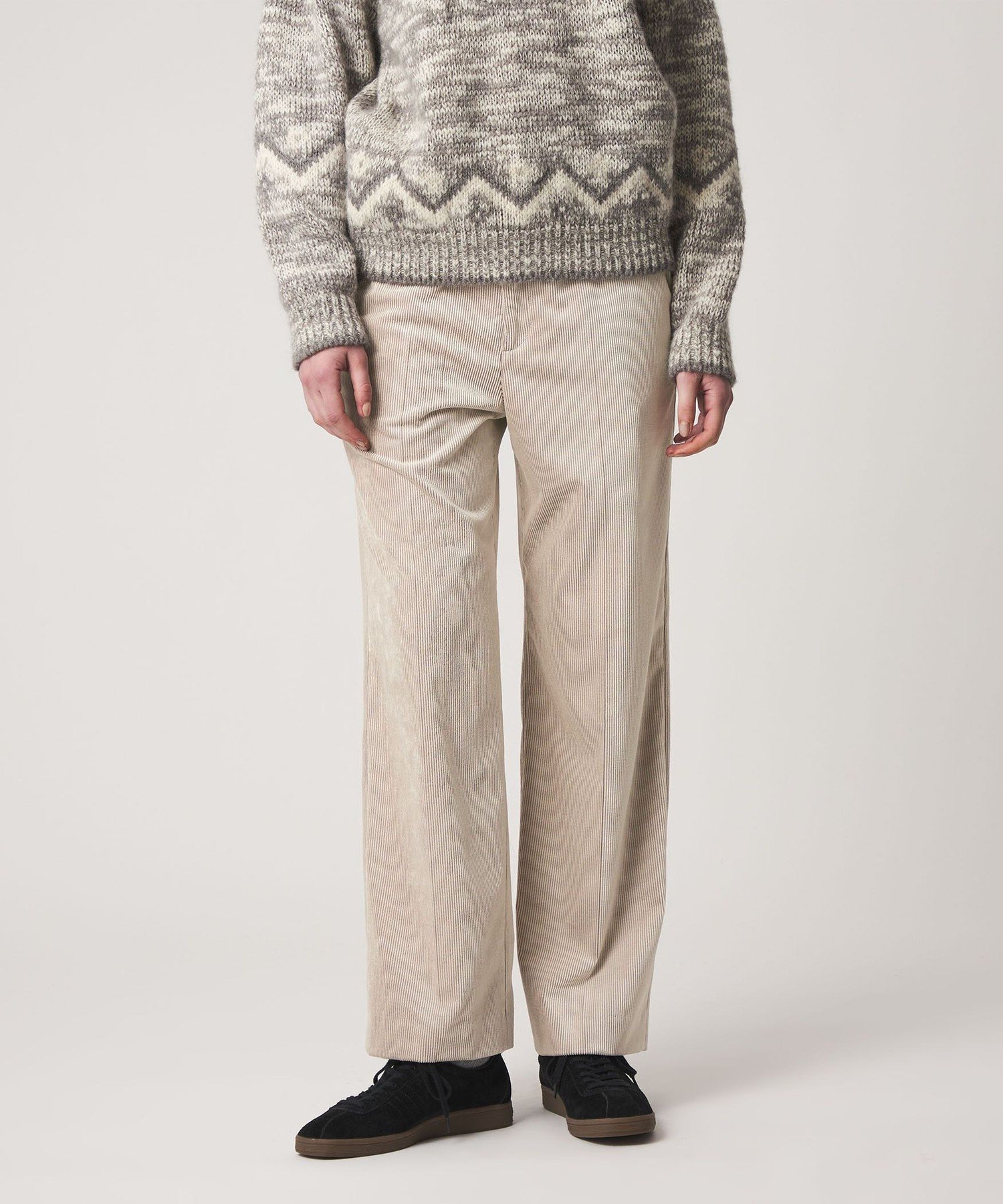 極美品 スティーブンアラン USA製 太畝 コーデュロイパンツ ブラックネイビー STEVEN ALAN（スティーブンアラン） スラックス 8W コーデュロイ